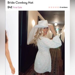 Bridal Cowboy Hat with Veil (ShowMeYourMuMu)